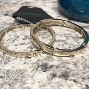 Gold Bangles with Rhinestones | NWT